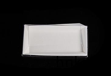 帶(dai)蓋盒(he)子18*9cm扭(niu)方盤(pan)甘(gan)蔗漿(jiang)餐盤(pan)餐具(ju)