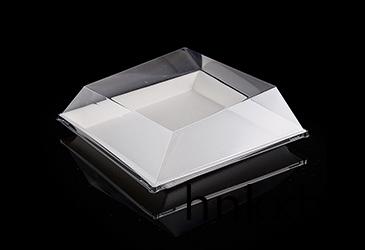 帶(dai)蓋(gai)盒子(zi)18cm扭(niu)方(fang)盤甘(gan)蔗漿(jiang)餐盤餐(can)具