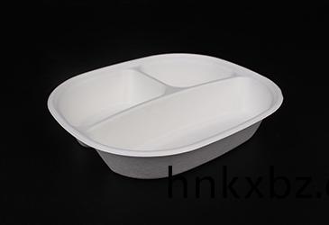 三格(ge)圓椀甘(gan)蔗漿餐盒餐具