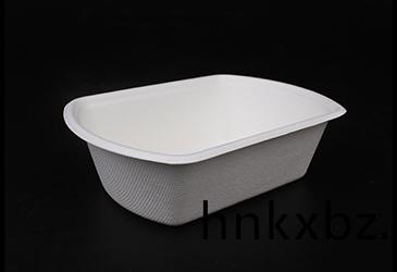 625ml橢圓(yuan)形(xing)甘(gan)蔗漿(jiang)餐盒餐具(ju)